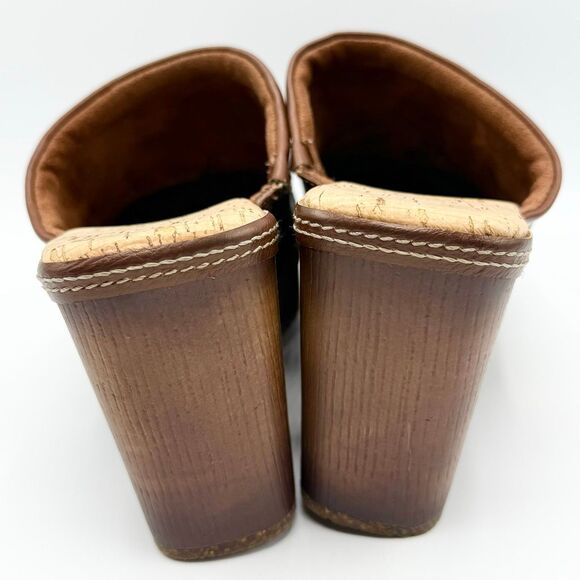 Korks Platform Lori Clogs in Aztec Blue White Black - US Women’s 9M - Picture 4 of 13